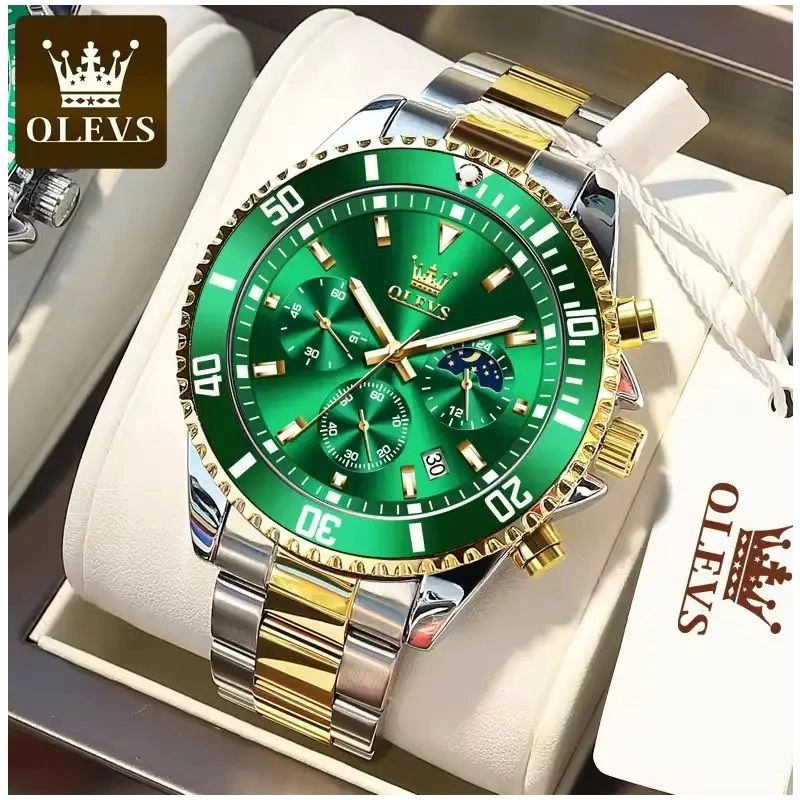 RELOJ CRONOGRAFO DEPORTIVO DE LUJO PARA HOMBRE ACERO INOXIDABLE - 6