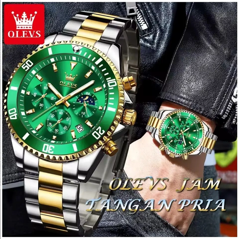 RELOJ CRONOGRAFO DEPORTIVO DE LUJO PARA HOMBRE ACERO INOXIDABLE - 8