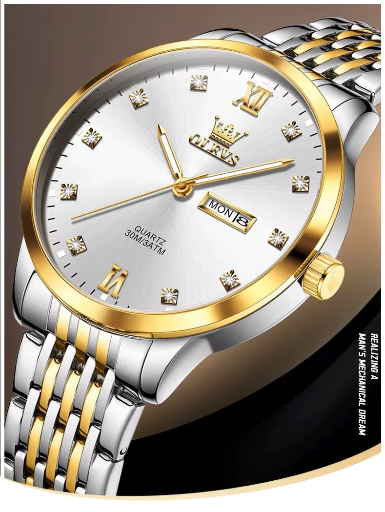 RELOJ DE HOMBRE ELEGANTE MOVIMIENTO CUARZO ALEACION METALICA - 4
