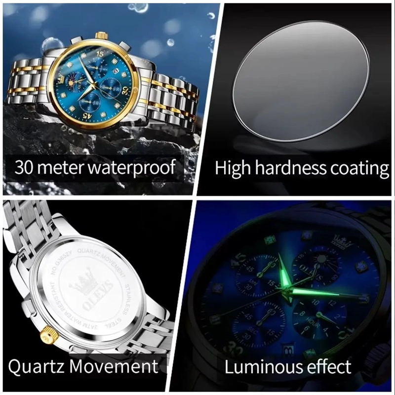 RELOJ DE HOMBRE ELEGANTE MOVIMIENTO CUARZO ALEACION METALICA - 5