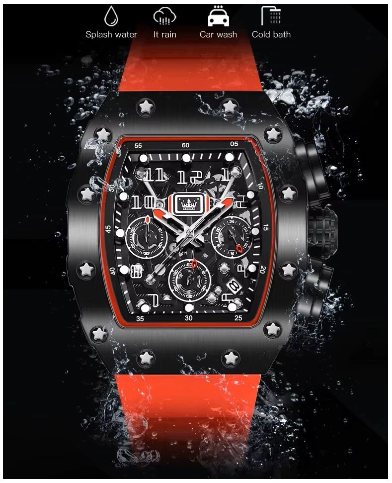 RELOJ DEPORTIVO DE LUJO PARA HOMBRE CRISTAL CON RECUBRIMIENTO ZAFIRO - 8