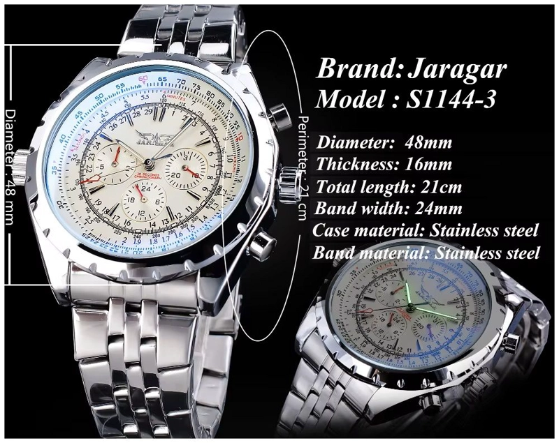RELOJ DEPORTIVO PARA HOMBRE MOVIMIENTO MECANICO CALENDARIO COMPLETO - 7