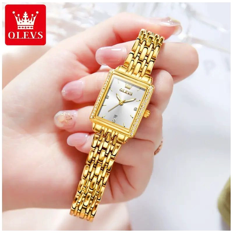 RELOJ DE MUJER ELEGANTE DE LUJO CUARZO DE ACERO INOXIDABLE - 1