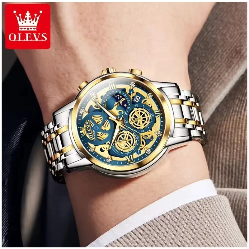 RELOJ DE LUJO PARA HOMBRE CON DISEÑO ESFERA ESQUELETO TRIDIMENSIONAL - 1