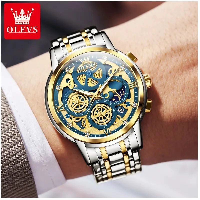 RELOJ DE LUJO PARA HOMBRE CON DISEÑO ESFERA ESQUELETO TRIDIMENSIONAL - 6