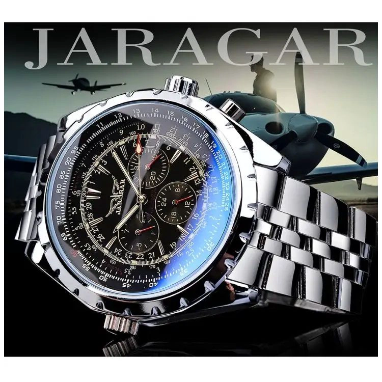 RELOJ AUTOMATICO DEPORTIVO PARA HOMBRE CRONOGRAFO RESISTENCIA AL AGUA - 3