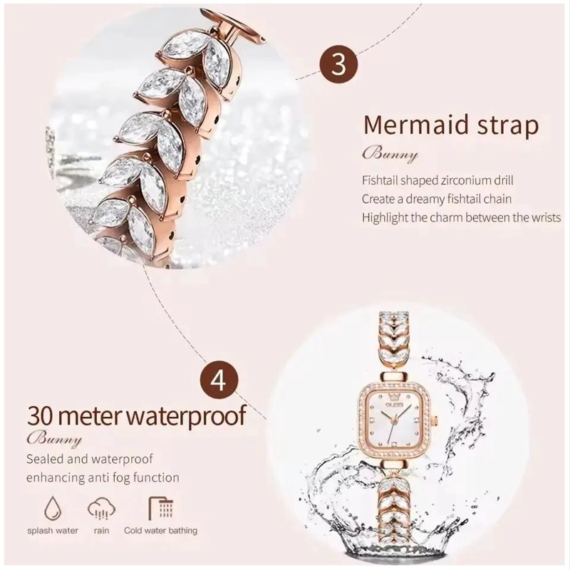 RELOJ DE MUJER ELEGANTE DISEÑO DELICADO INCRUSTACIONES DE ZIRCONIA - 5