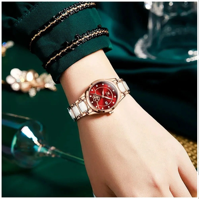 RELOJ DE PULSERA ELEGANTE PARA MUJER MOVIMIENTO CUARZO JAPONE S - 5