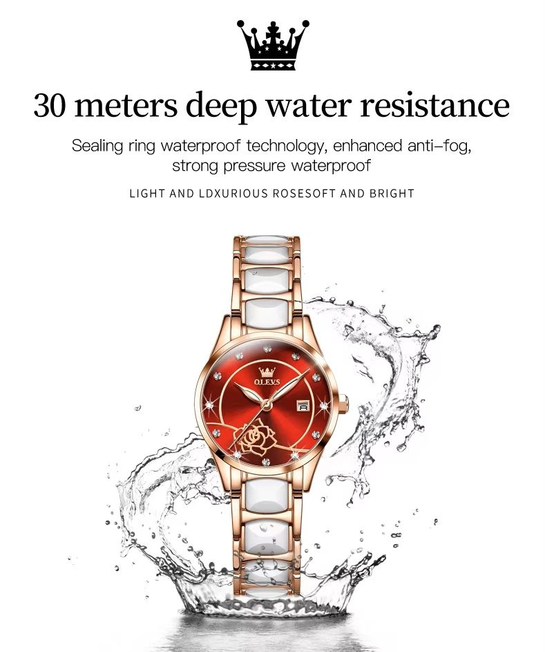 RELOJ DE PULSERA ELEGANTE PARA MUJER MOVIMIENTO CUARZO JAPONE S - 8