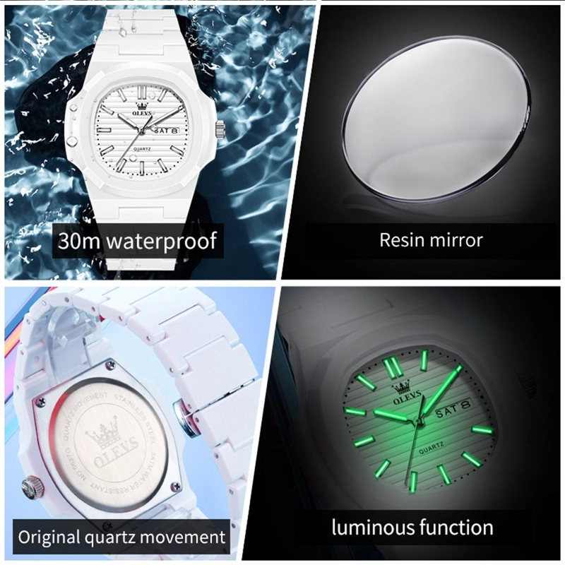 RELOJ DEPORTIVO ELEGANTE CORREA DE RESINA MODERNO Y RESISTENTE 30 MT - 6