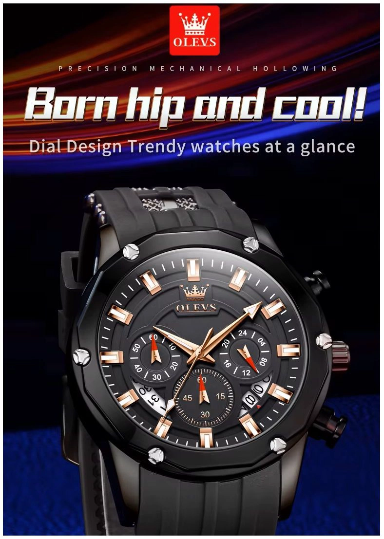 RELOJ DE LUJO DEPORTIVO PARA HOMBRE QUARTZ RESISTENTE AL AGUA 30M - 2