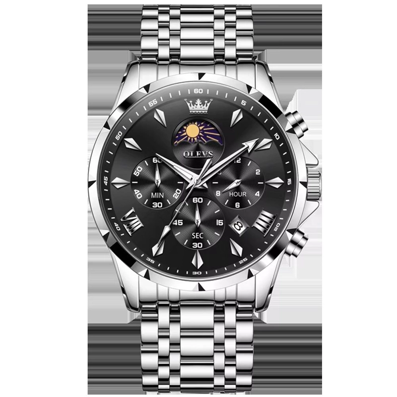 RELOJ DEPORTIVO DE CUARZO MULTIFUNCIONAL CON CAJA DE ACERO INOXIDABLE - 6