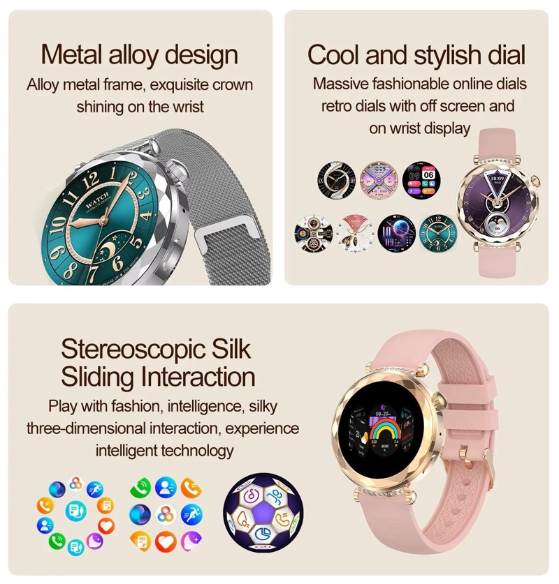 RELOJ INTELIGENTE SMARTWATCH ELEGANTE MONITOREO SALUD MODO DEPORTES - 2