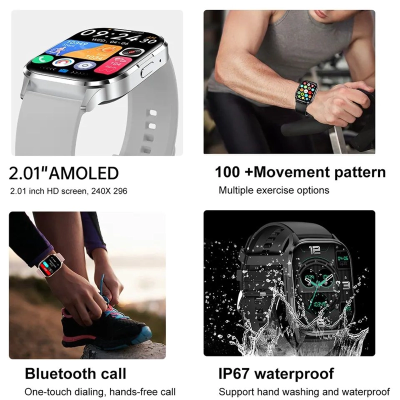RELOJ INTELIGENTE PANTALLA AMOLED SEGUIMIENTO DE FRECUENCIA CARDIACA - 5