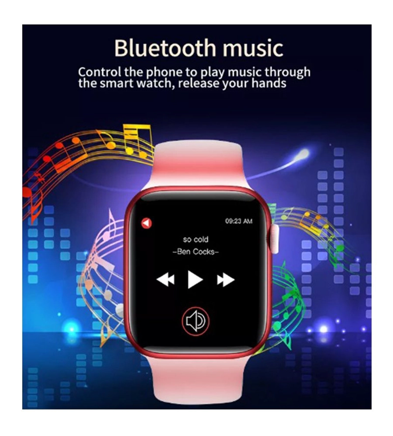 RELOJ INTELIGENTE SMARTWATCH BLUETOOTH X8 PRO MAX ROSADO - 4