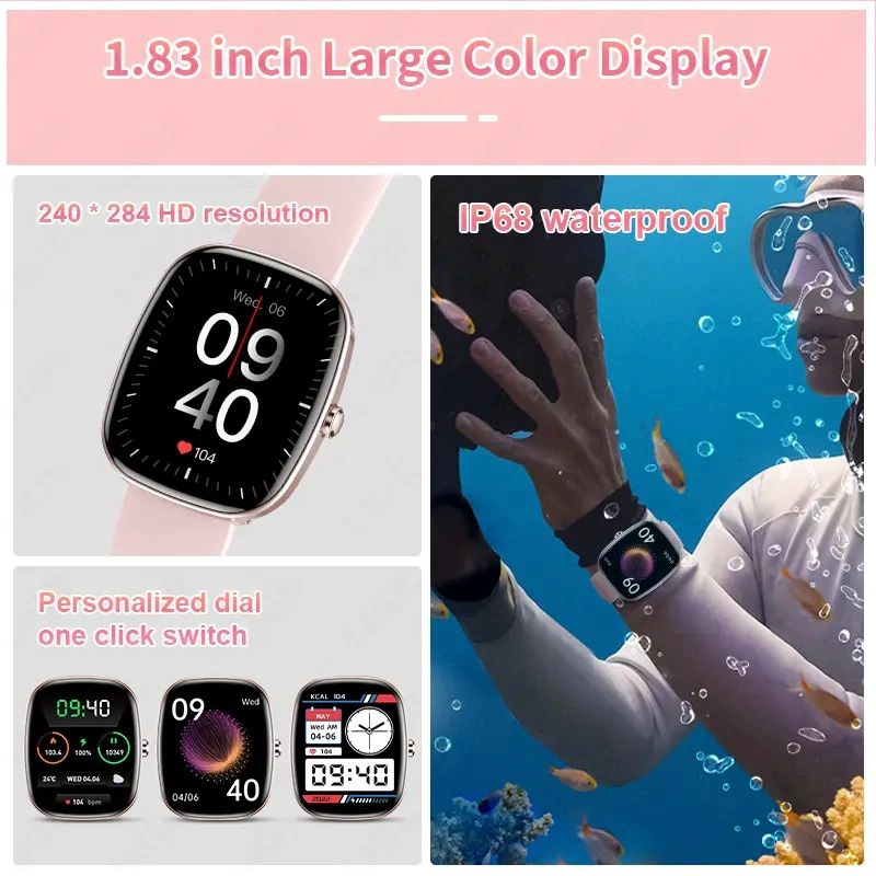 RELOJ INTELIGENTE SMARTWATCH LLAMADAS BLUETOOTH PANTALLA TACTIL 183” SEGUIMIENTO DE SALUD DEPORTE - 6