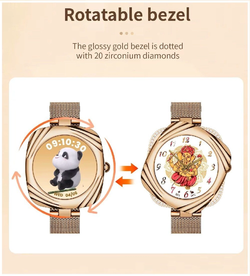 SMARTWATCH RELOJ INTELIGENTE ELEGANTE AMOLED 220MAH IP68 SALUD - 3