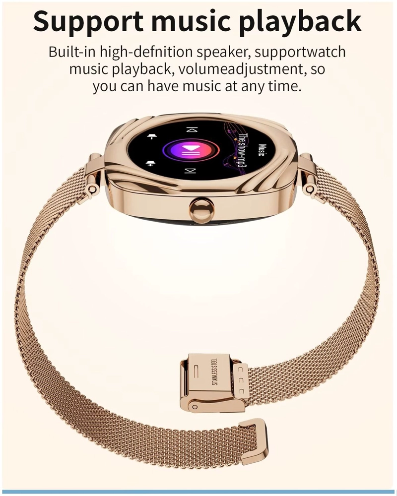 SMARTWATCH RELOJ INTELIGENTE ELEGANTE AMOLED 220MAH IP68 SALUD - 4