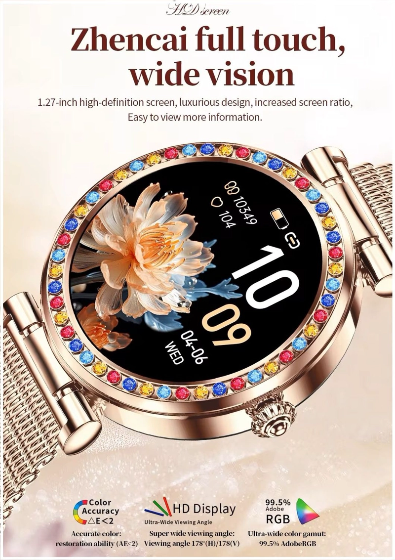 SMARTWATCH ELEGANTE FEMENINO PANTALLA ALTA DEFINICION CONTROL SALUD - 4
