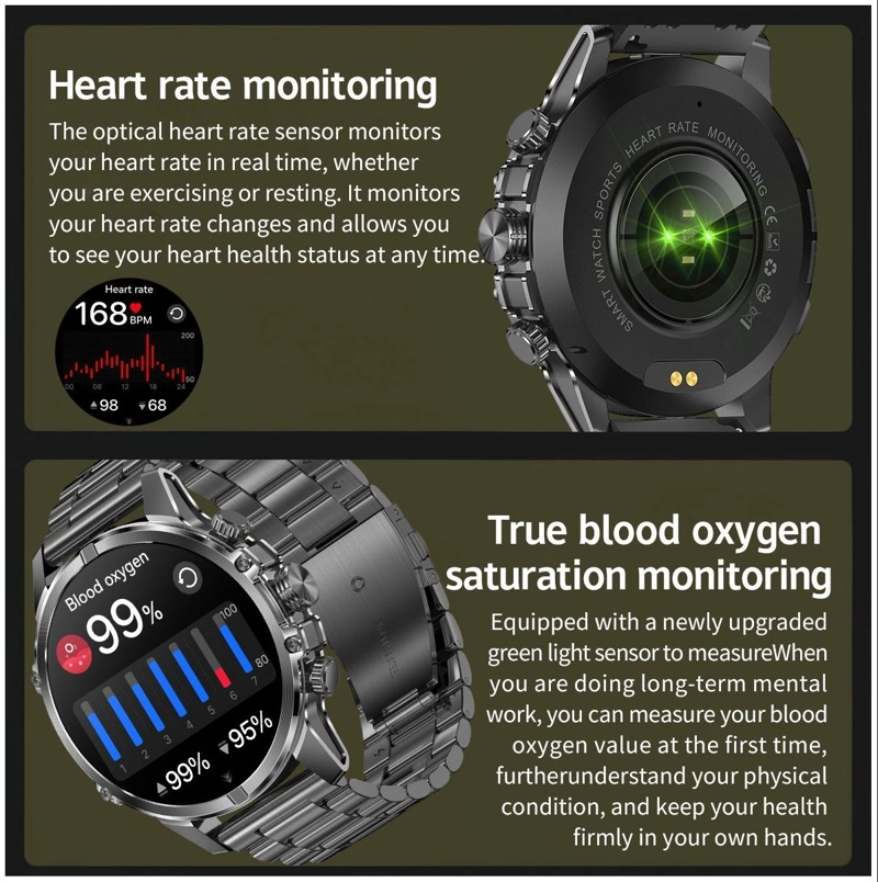 SMARTWATCH DEPORTIVO TACTICO AMOLED BATERIA 600MAH SALUD Y DEPORTE - 4
