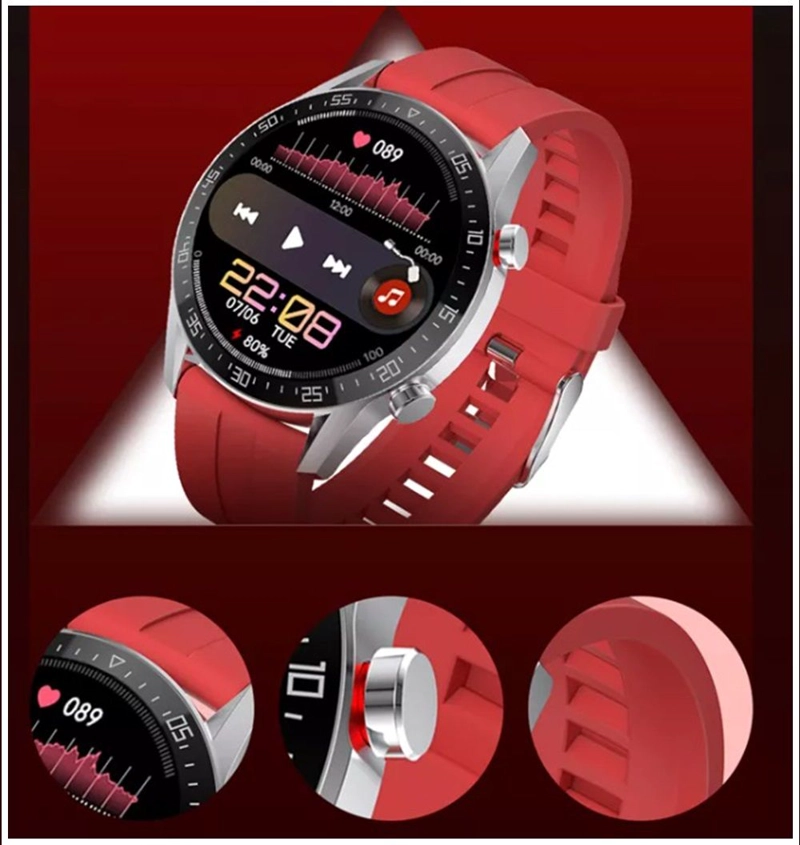 RELOJ INTELIGENTE SMARTWATCH BLUETOOTH SK12 PLUS CON IA COLOR ROJO - 7