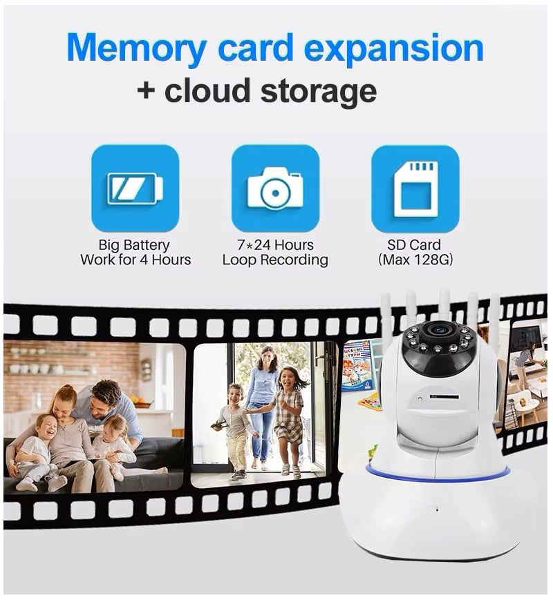 CAMARA DE SEGURIDAD WIFI COBERTURA PANORAMICA 360° FULL HD 1080P - 6