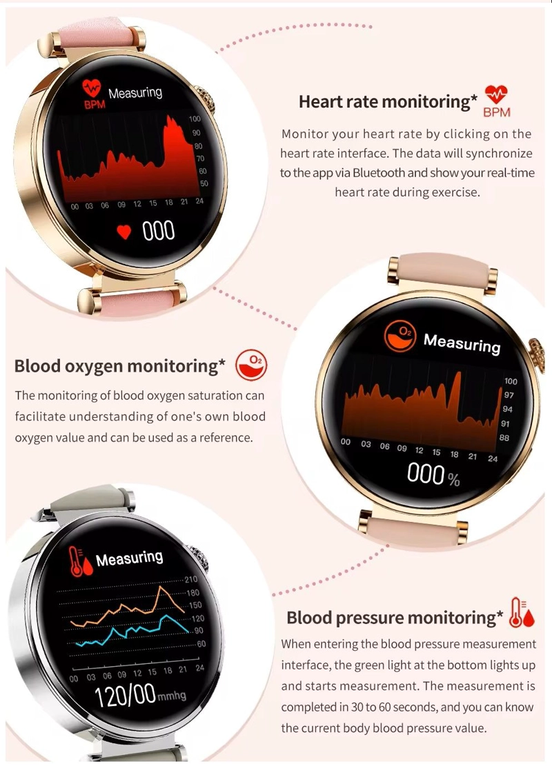 RELOJ INTELIGENTE SMARTWATCH PARA MUJER ELEGENTE SALUD DEPORTE - 4