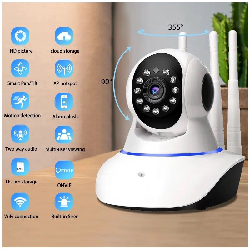 CAMARA DE SEGURIDAD WIFI COBERTURA PANORAMICA 360° FULL HD 1080P - 2