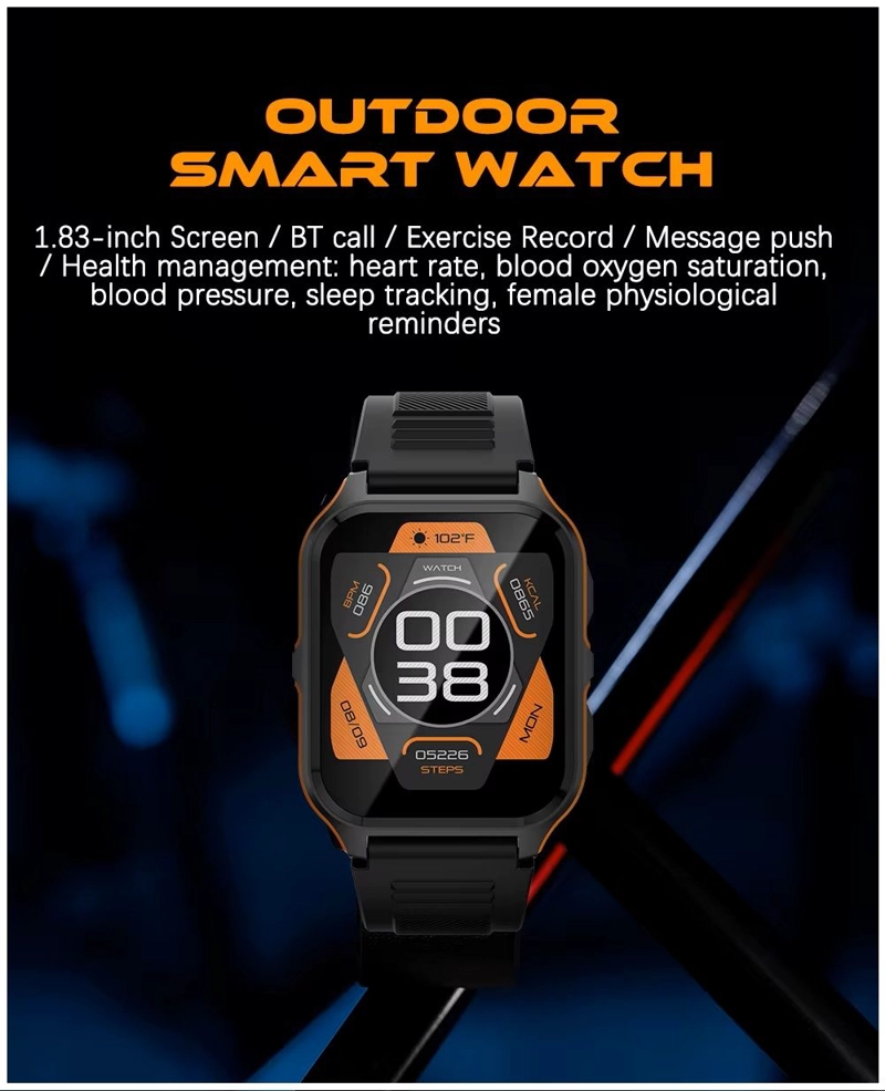 SMARTWATCH OUTDOOR PANTALLA HD BLUETOOTH MONITOR DE SALUD MULTIDEPORTE - 4