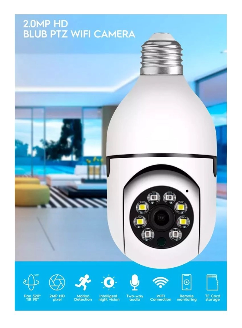 CAMARA IP 360° AMPOLLETA MOTORIZADA FULL HD PANORAMICA - 2