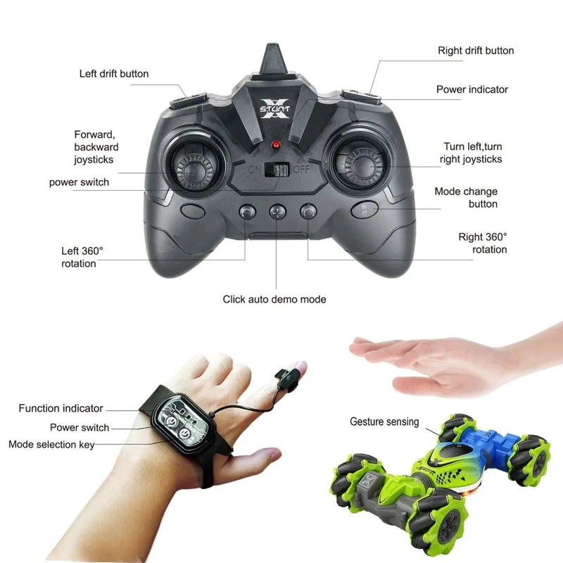 AUTO CONTROL REMOTO 3 MODOS SENSOR MOVIMIENTO CONTROL Y MANO - 5