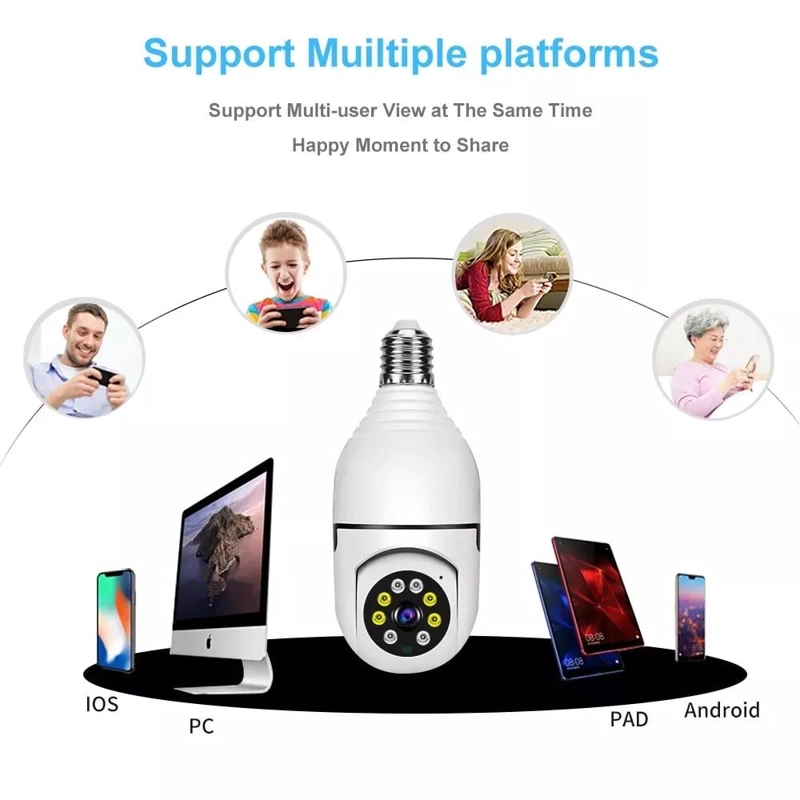CAMARA INTELIGENTE IP WIFI 360° CON VISION PANORAMICA Y CONTROL REMOTO - 4