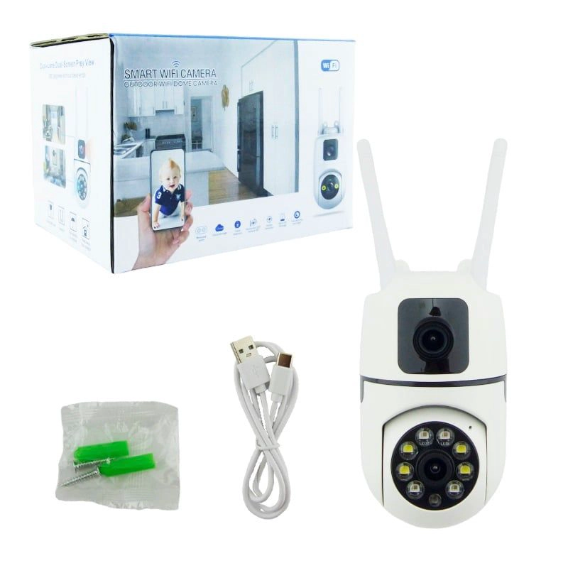CAMARA DE SEGURIDAD WIFI CON LENTE DUAL COBERTURA COMPLETA FULL HD - 2