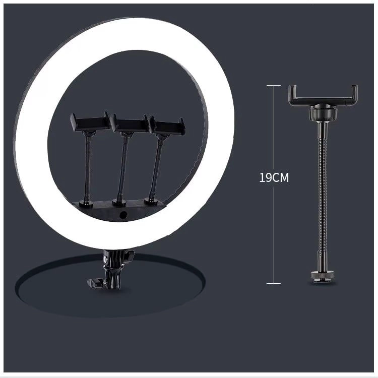 ARO LED DE 18 3 SOPORTES, CONTROL REMOTO Y ATRIL AJUSTABLE DE 2.10 MTS - 8