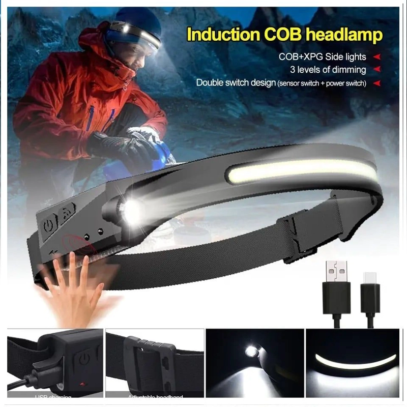 LINTERNA FRONTAL RECARGABLE DE 350 LUMENES CON SENSOR DE MOVIMIENTO - 2
