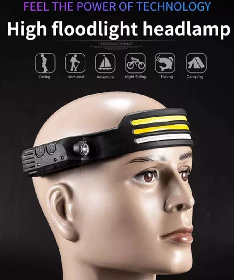 LINTERNA FRONTAL RECARGABLE DE 350 LUMENES CON SENSOR DE MOVIMIENTO - 3