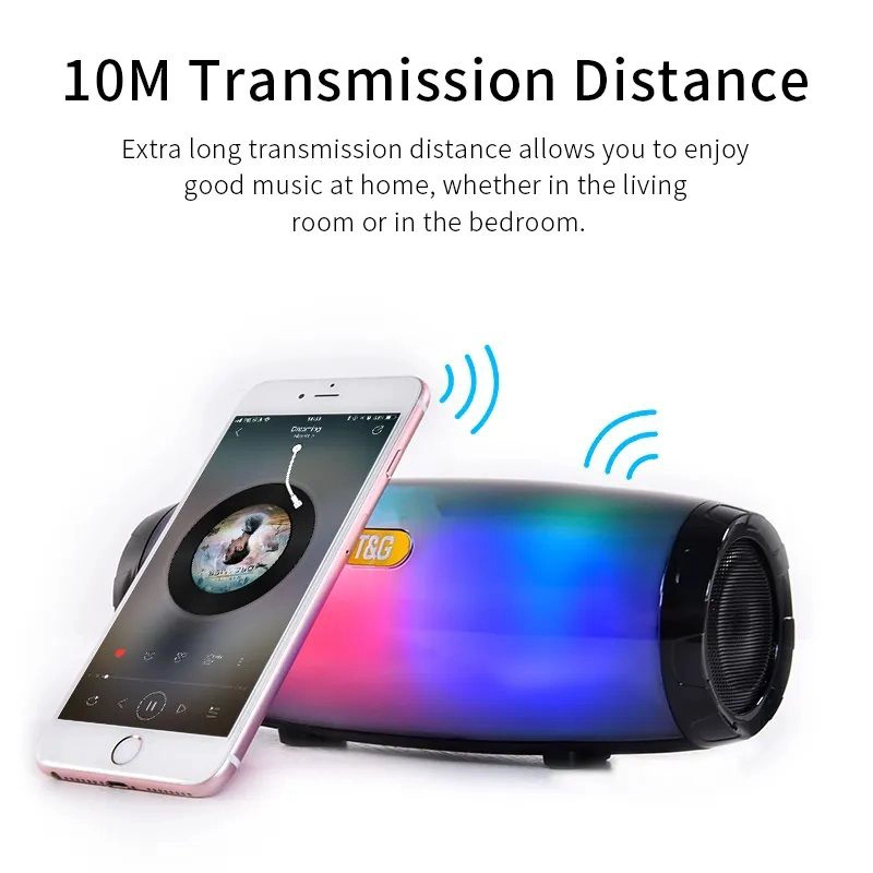 PARLANTE PORTATIL BLUETOOTH ALTAVOCES INALAMBRICOS WATERPROOF LUZ LED - 5