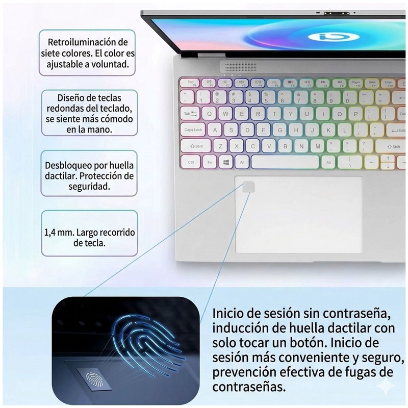 LAPTOP DUAL SCREEN 15.6' FULL HD PANTALLA TACTIL 7' 16GB RAM 512GB SSD WINDOWS 11 PRO WIFI BLUETOOTH - 3