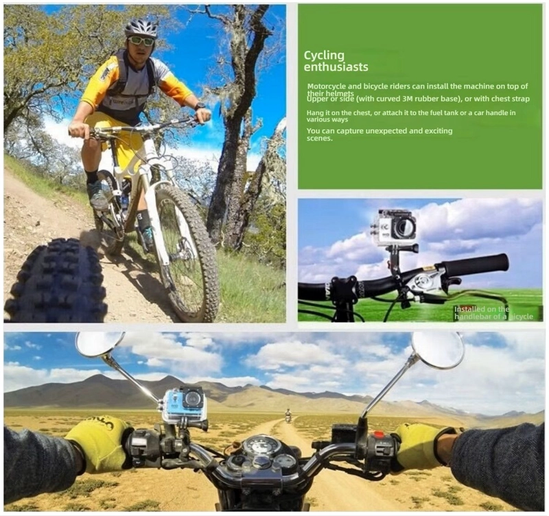 CAMARA DEPORTIVA HD 1080 PORTATIL IMPERMEABLE 30MT GRAN ANGULAR 140° - 3
