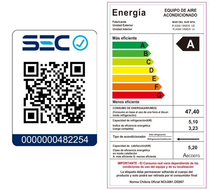 AIRE ACONDICIONADO SPLIT FRIO-CALOR INVERTER 18000 BTU WIFI KENDAL - 6
