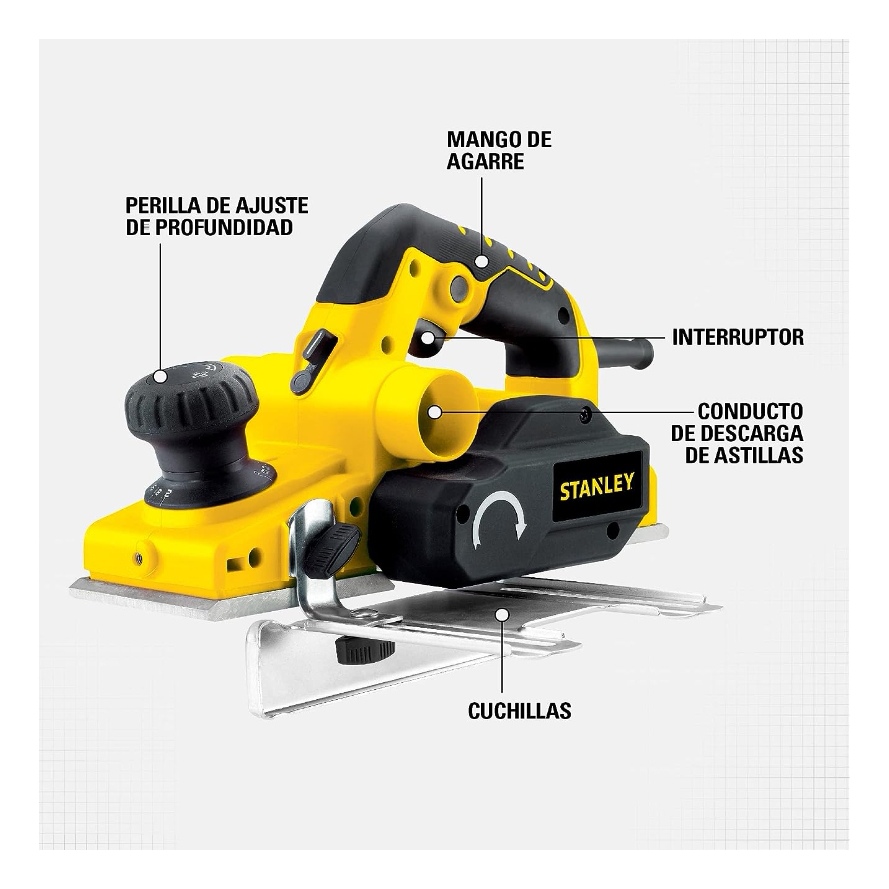 CEPILLO ELÉCTRICO STANLEY 750 W - 2