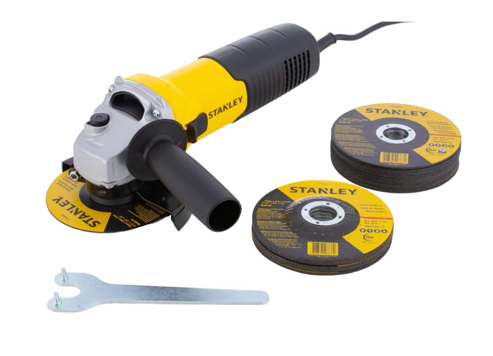 ESMERIL ANGULAR STANLEY ELÉCTRICO 4.5 750 W + 25 DISCOS - 1