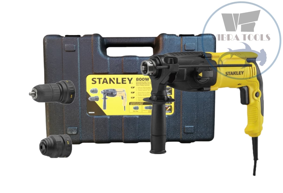 ROTOMARTILLO STANLEY SDS PLUS 800 W 3.4 J + MANDRIL + MALETA - 1