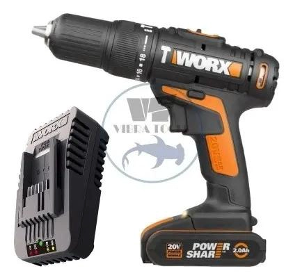 SET TALADRO PERCUTOR WORX INALÁMBRICO 13 MM 20 V + BAT + CARGADOR - 2