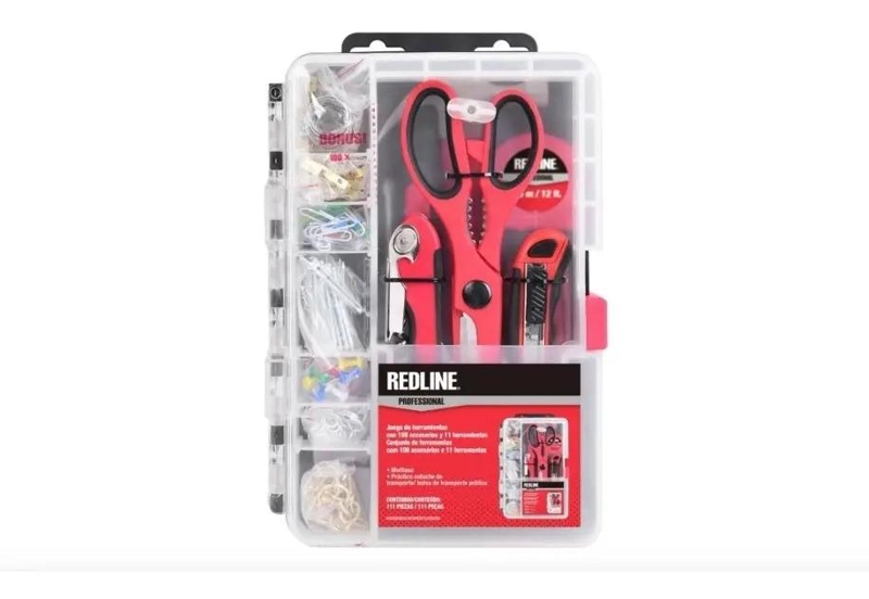 SET HERRAMIENTAS RED LINE MANUALES 11 PIEZAS REDLINE + 100 ACCESORIOS - 2