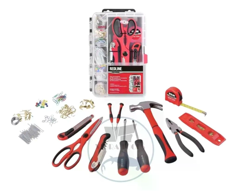 SET HERRAMIENTAS RED LINE MANUALES 11 PIEZAS REDLINE + 100 ACCESORIOS - 4
