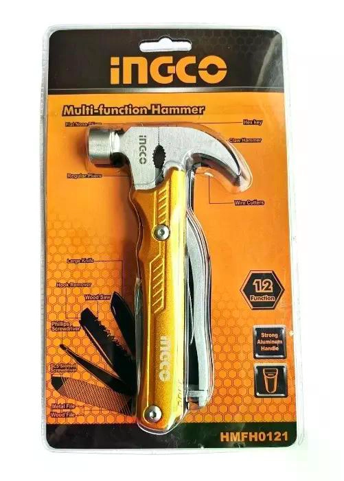 SET HERRAMIENTAS INGCO MARTILLO MULTIFUNCION 12 FUNCIONES + BOLSO TRANSP - 6