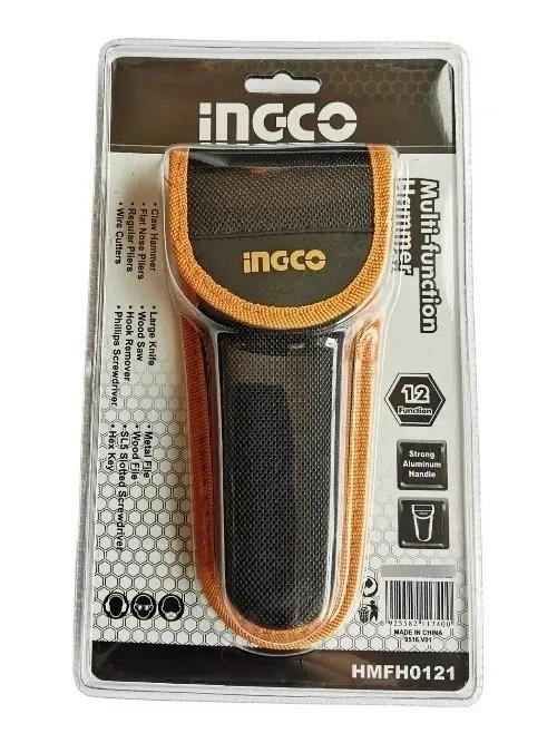 SET HERRAMIENTAS INGCO MARTILLO MULTIFUNCION 12 FUNCIONES + BOLSO TRANSP - 7