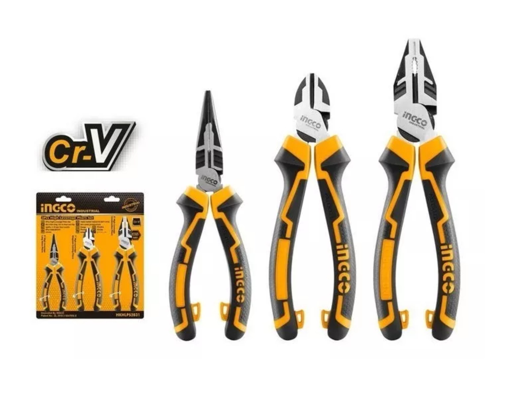 SET HERRAMIENTAS INGCO ALICATES 2831 3 PIEZAS INDUSTRIAL ALTA RESISTENC - 2