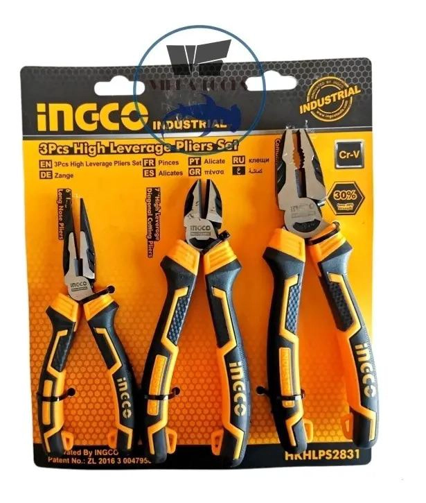 SET HERRAMIENTAS INGCO ALICATES 2831 3 PIEZAS INDUSTRIAL ALTA RESISTENC - 3